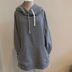 GAP Grey Lace Up Hoodie Sweatshirt Tunic